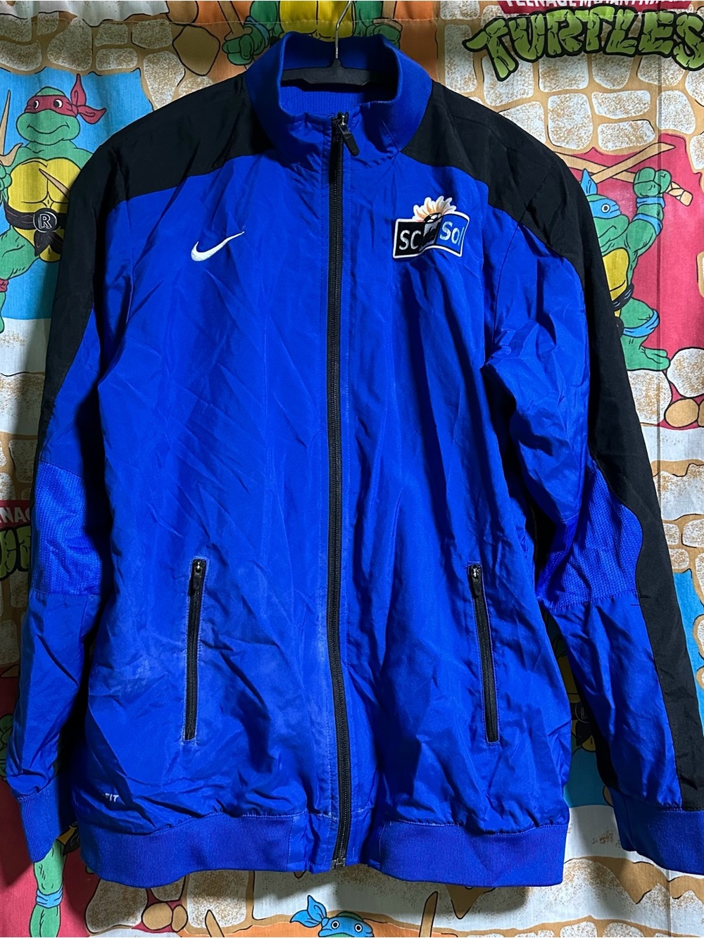 Nike Men’s Royal Blue and Black Windbreaker Jacket